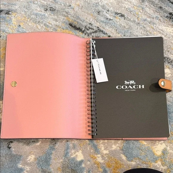 Coach Pink Monogrammed Notebook Cover - Picture 3 of 4
